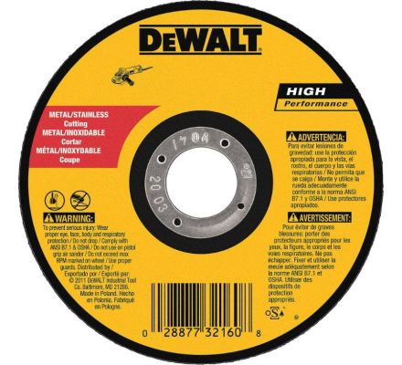 Details about    DeWalt DW8851 4-1/2" x .045" x 7/8" XP Metal and Stainless Cutting 10 PACK 