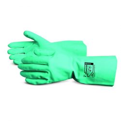 SUPERIOR GLOVE NIF3018-9, GLOVE-NITRILE GREEN SIZE 9 - N SERIES 12" LINED NIF3018-9