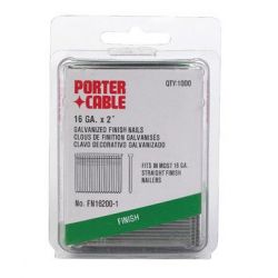 PORTER CABLE PFN16200-1, FINISHING NAILS- 2" - 16GA 1000 PK PFN16200-1