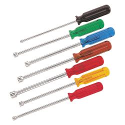 KLEIN TOOLS 89904, NUT-DRIVER SET, 7-PC. 6" - HOLLOW-SHAFT W/ POUCH 89904