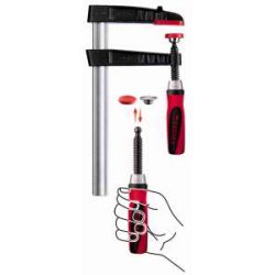 BESSEY TOOLS TG5.512+2K, CLAMP-WOODWORKING F-STYLE - 12" X 5-1/2" DEPTH 2K HANDLE TG5.512+2K