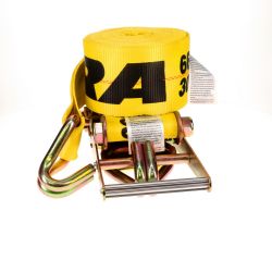 RATCHET TIE DOWN STRAP - 4" X 30' WITH WIRE HOOKS