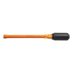KLEIN TOOLS 646516INS, INSULATED NUT DRIVER, - CUSHION-GRIP, 6" HOLLOW-SHAFT, 646516INS