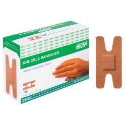 SAFECROSS FIRST AID 03451, BANDAGE-FIRST AID KNUCKLE - ELASTIC 3.8CM X 7.6CM 100/BX 03451