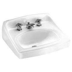 AMERICAN STANDARD 0356015.020, SINK - LUCERNE WALL-HUNG - LAVA 8 IN CTRS WHT 0356015.020