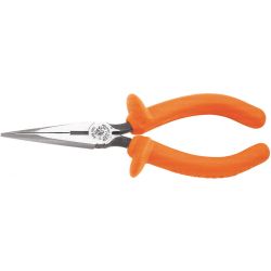 KLEIN TOOLS D203-7-INS, PLIERS-INSULATED LONG NOSE - 7" SIDE CUTTER D203-7-INS