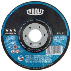 TYROLIT 908226, DISC-FLEXIBLE4-1/2X7/8 A60-BF - ICE BLUE 2IN1 RONDELLER 29RON 908226