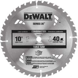 DEWALT DW3114, BLADE-CIRCULAR SAW 10" X 5/8 - 40 TOOTH GENERAL PURPOSE DW3114