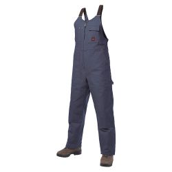 RICHLU MANUFACTURING 7637XL-NY, TOUGH DUCK UNLINED BIB OVERALL - ZIPPER FRONT -NAVY 7637XL-NY