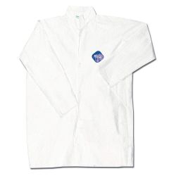 DUPONT TY210SWHXL003000, LAB COAT-TYVEK SNAP CLOSURE - SOLD 30/CS PRICE/EA X-LARGE TY210SWHXL003000