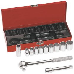 KLEIN TOOLS 65510, SOCKET-WRENCH SET, 12-PC. 1/2" - DRIVE 65510