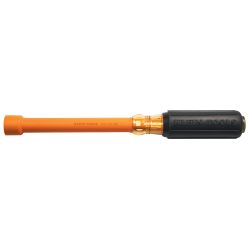 KLEIN TOOLS 64658INS, INSULATED NUT DRIVER, - CUSHION-GRIP, 6" HOLLOW-SHAFT, 64658INS
