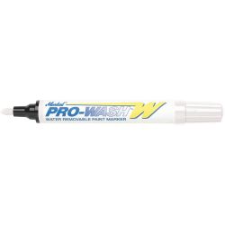 LACO MARKAL 97030, MARKER-PAINT PRO-WASH W - WATER REMOVABLE WHITE 97030
