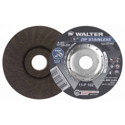 WALTER SURFACE TECHNOLOGIES 11F142, WHEEL 4-1/2 X 3/64 X 7/8 - ZIP ST TYPE 27 FOR STAINLESS 11F142