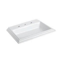 MANSFIELD PLUMBING 254810000, BRENTWOOD LAV DROP-IN 8"CC - 22-7/16 X 18-15/16 OD - WHITE 254810000