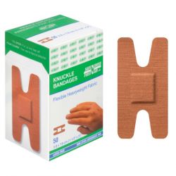 SAFECROSS FIRST AID 03025, BANDAGE-KNUCKLE STERILE - ELASTIC 1-1/2 X 3 50/BX 03025