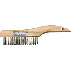 FELTON BRUSH 1781SS, SCRATCH BRUSH-SHOE HANDLE - 5" STEEL WIRE STAINLESS 1781SS