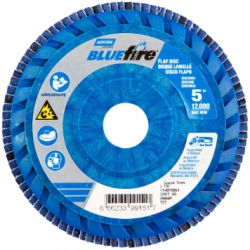 SAINT-GOBAIN NORTON 99151, DISC-FLAP 5"X7/8" QUICK TRIM - R884P1 BLUE FIRE TYPE 27 80GR 99151