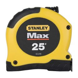 STANLEY 33-279, TAPE RULE- YELLOW CLAD - 25' X 1" **CONTRACTOR** 33-279