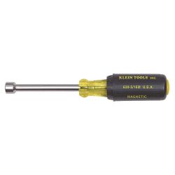 KLEIN TOOLS 630-5/16M, NUT DRIVER, MAGNETIC CUSHION - GRIP 5/16" X 3" HOLLOW SHAFT 630-5/16M