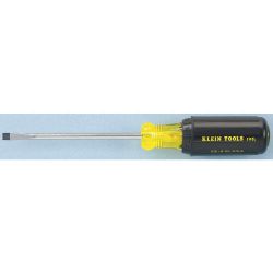 KLEIN TOOLS 601-4, SCREWDRIVER- RD SHANK SLOT - 3/16 X 4 INSULATED 601-4