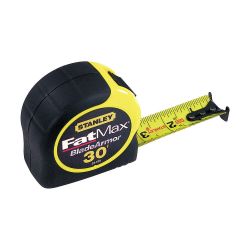 STANLEY 33-730, TAPE RULE- YELLOW CLAD - 30' X 1-1/4 FAT MAX 33-730