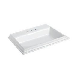MANSFIELD PLUMBING 254410000, BRENTWOOD LAV DROP-IN 4"CC - 22-7/16 X 18-15/16 OD - WHITE 254410000