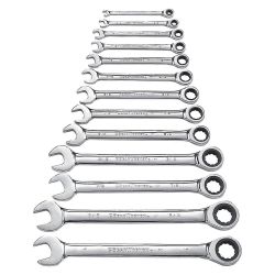 APEX GEARWRENCH 9312, 13 PC COMBINATION RATCHETING - WRENCH SET SAE 1/4"-1" 9312