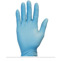 GLOVE DISPOSABLE NITRILE BLUE - PWDR FREE 100/BX L 3MM