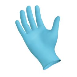 GLOVE DISPOSABLE NITRILE BLUE - PWDR FREE /BX S 3MM