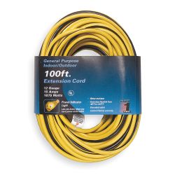 EXTENSION CORD,100 FT., 12/3 G A.