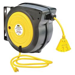 EXTENSION CORD REEL,12 AWG,125 VAC,YELLOW