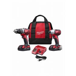 MILWAUKEE 2691-22, M18 CORDLESS 2-TOOL COMBO KIT - W/COMP. DRILL AND IMPACT DRIVE 2691-22