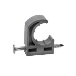 OATEY 34291, PIPE CLAMP - PLASTIC - 3/4" - HALF CLAMP C/W BARBED NAIL 34291