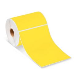 TECH LABELS 400608TY, THERMAL TRANSFER TAG 4"X6.5" - 7PT YELLOW 1000/ROLL 400608TY