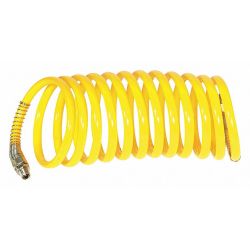 COILED AIR HOSE,1/4 IN ID X 12 FT,N
