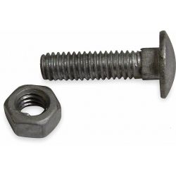 CARRIAGE BOLTS, 3/8 X 3 IN, PK 10
