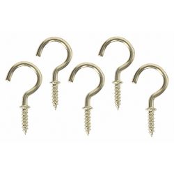 CUP TYPE HOOK BRASS LENGTH 3/4 IN P