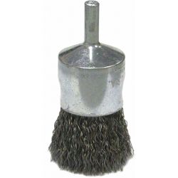 CRIMPED WIRE END BRUSH,SS,1 IN.