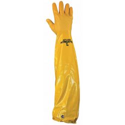 CHEMICAL RESISTANT GLOVES,YELL OW,SZ 7,PR