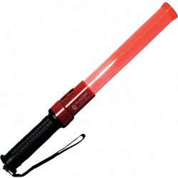 BATON,RED LED,WATER RESISTANT,BLK SHELL