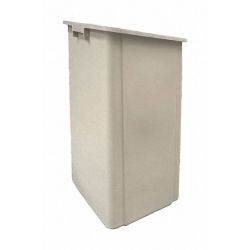 SQUARE CONTAINER, 23 GALLONS, BEIGE