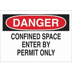 SIGN CONFINED SPACE 10X14 SS