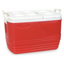 FULL SIZE CHEST COOLER,60 QT., RED