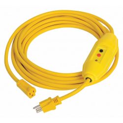 LINE CORD GFCI 15A 25FT YELLOW