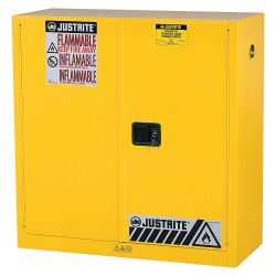 FLAMMABLES SAFETY CABINET, 30GAL, YLW