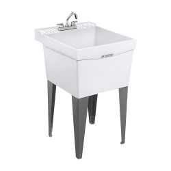 UTILITY SINK WITH LEGS AND FAUCET