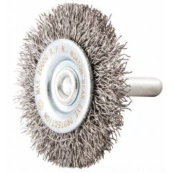 WIRE WHEEL BRUSH,CRIMPED,CARBON STEEL