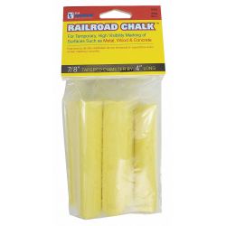 RAILROAD CHALK,WHITE,TAPERED,4 IN,PK6
