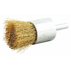 END BRUSH,SHANK 1/4",WIRE 0.00 8" DIA.
